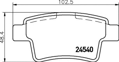 HELLA PAGID 8db355013361 -  Комплект тормозных колодок, дисковый тормоз